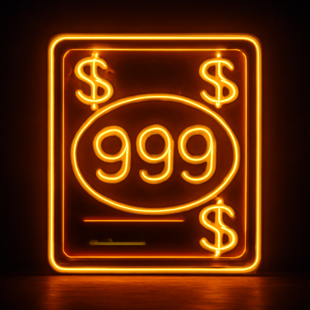 A badge design for support tips related to IN 999 Lottery.