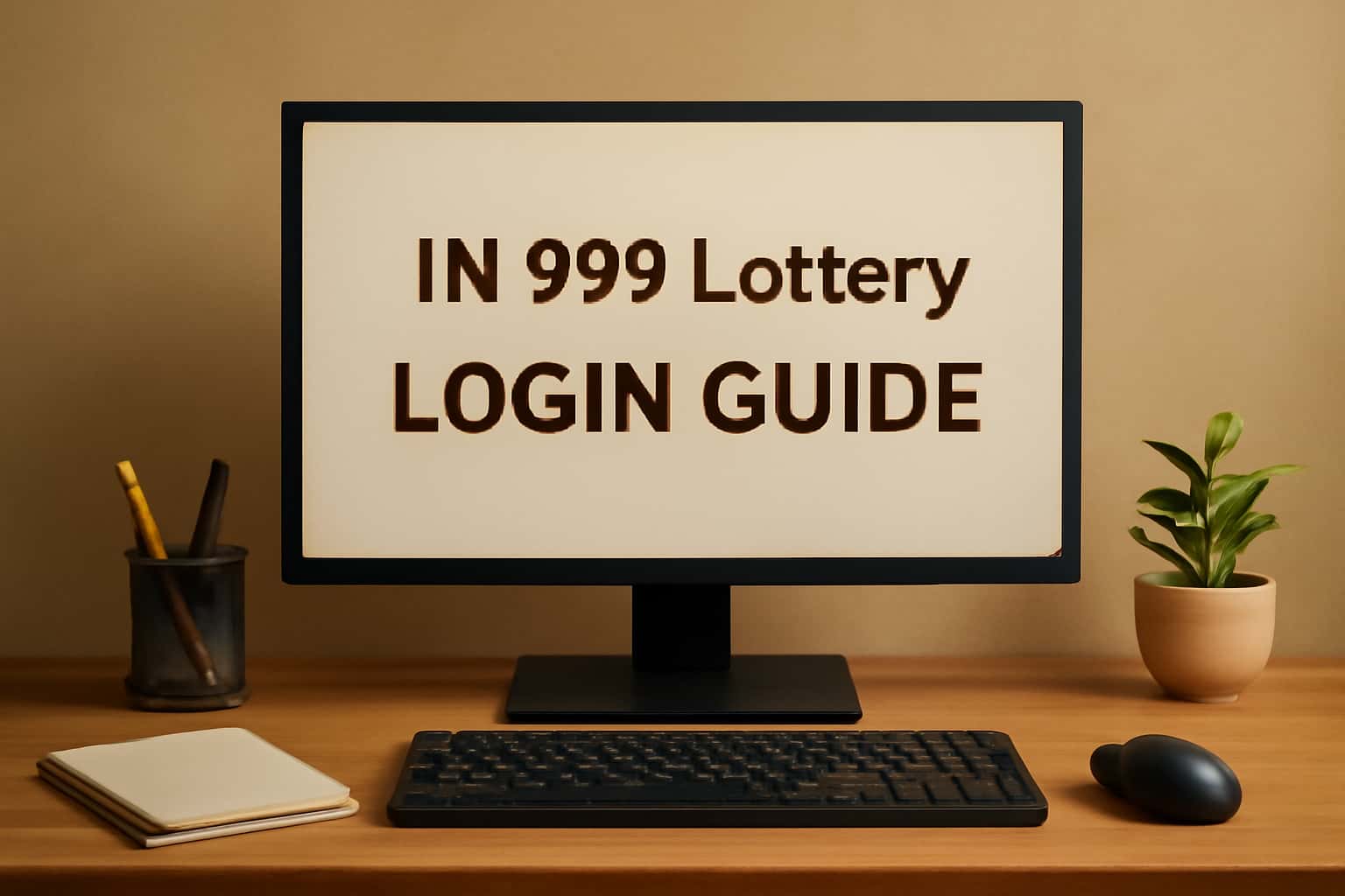 Informational scene depicting the IN 999 Lottery Login Guide