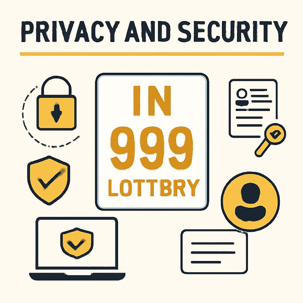 Illustration explaining privacy measures in IN 999 Lottery.