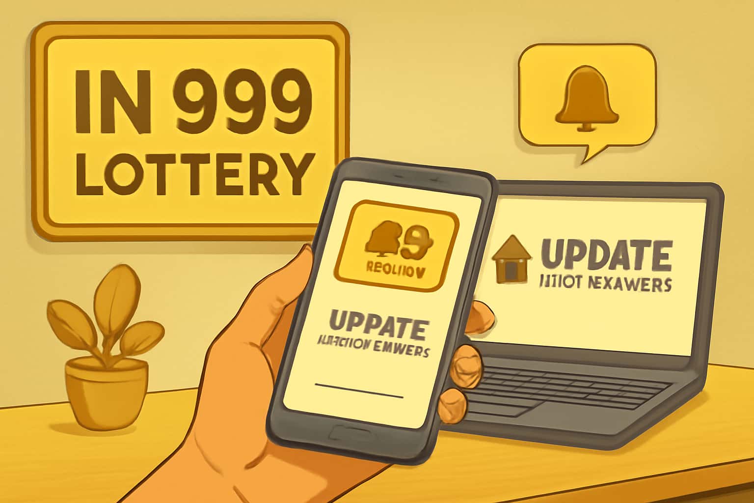 Informational image depicting IN 999 Lottery Update Notifications in a professional manner.