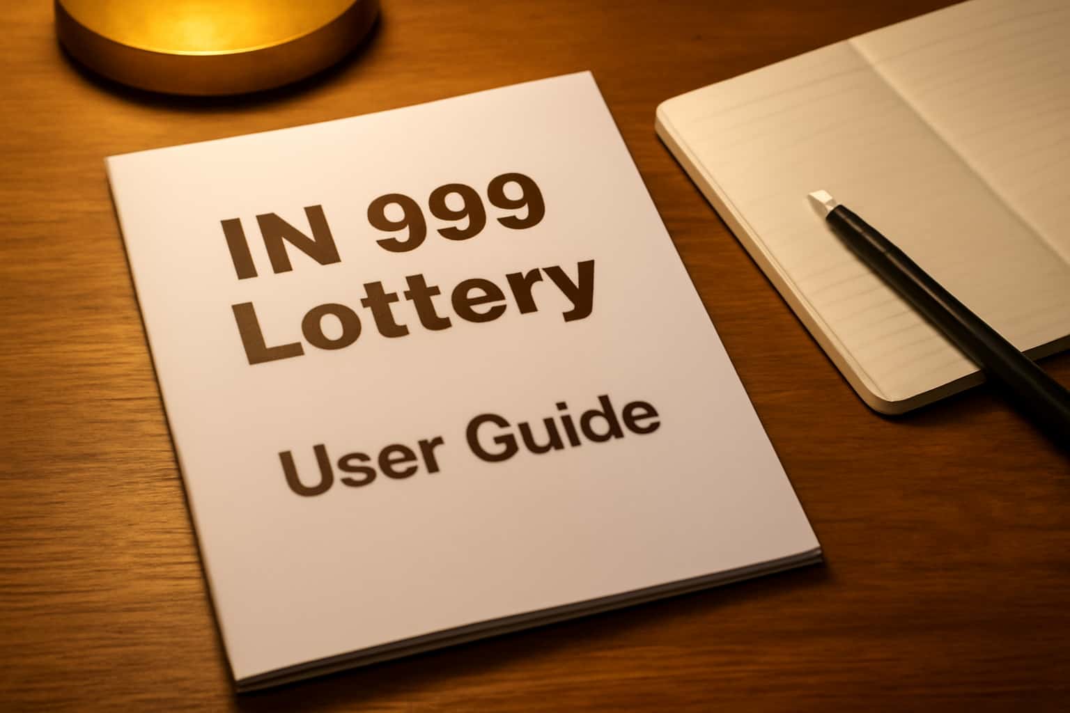 An informative representation of the IN 999 Lottery User Guide with prominent text.