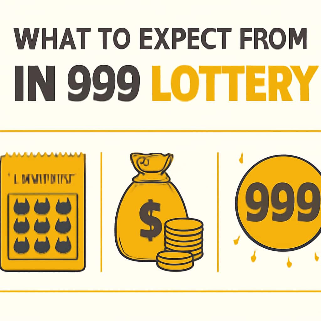 An educational diagram illustrating the features of the IN 999 Lottery.