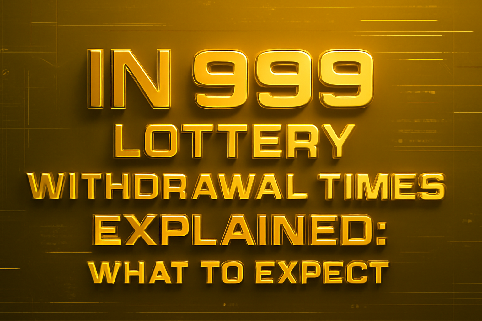 An informative scene depicting security measures for the IN 999 Lottery account.