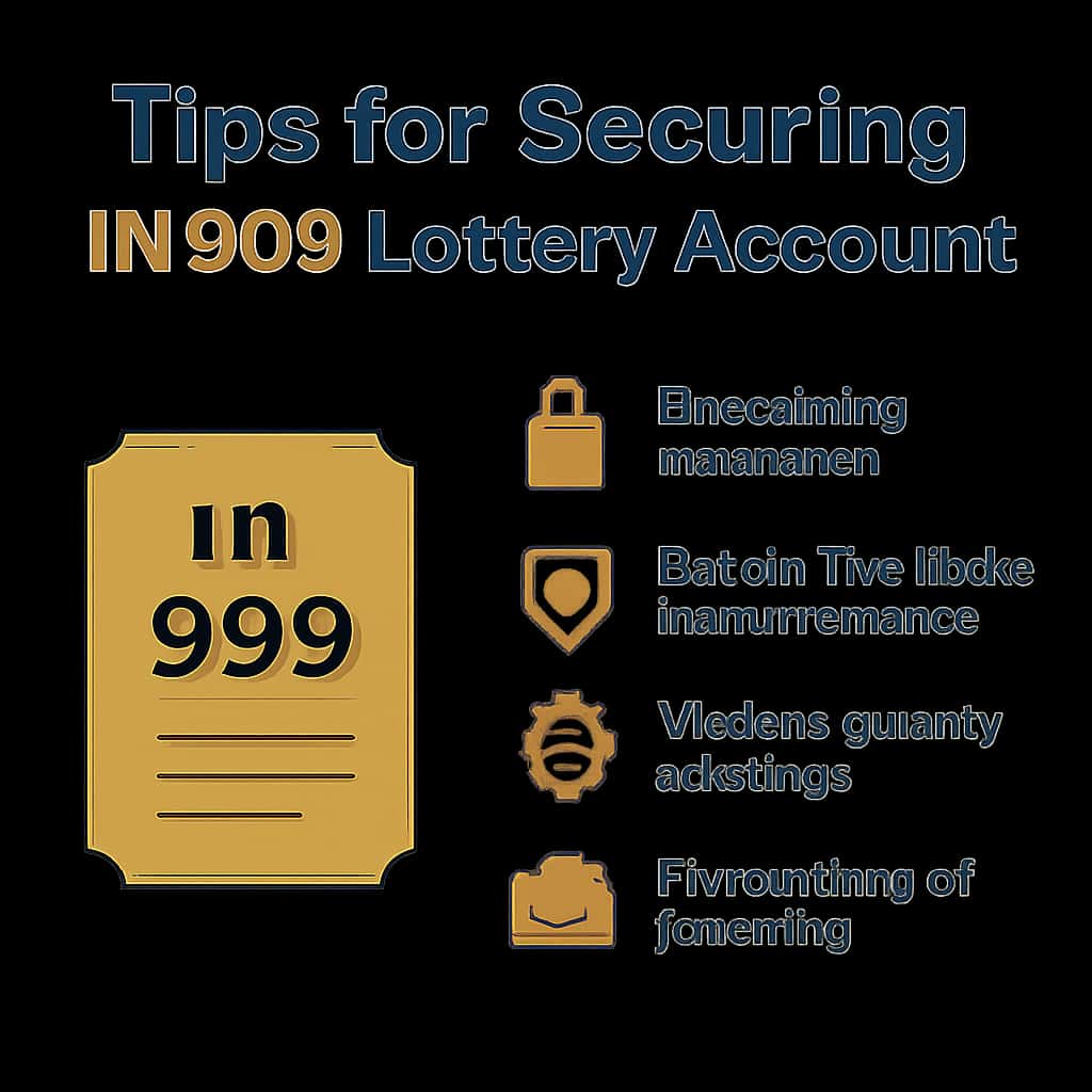 An educational diagram showing account security protocols for IN 999 Lottery.