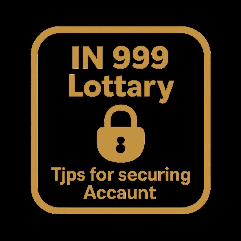 A simple badge illustrating tips for securing the IN 999 Lottery account.