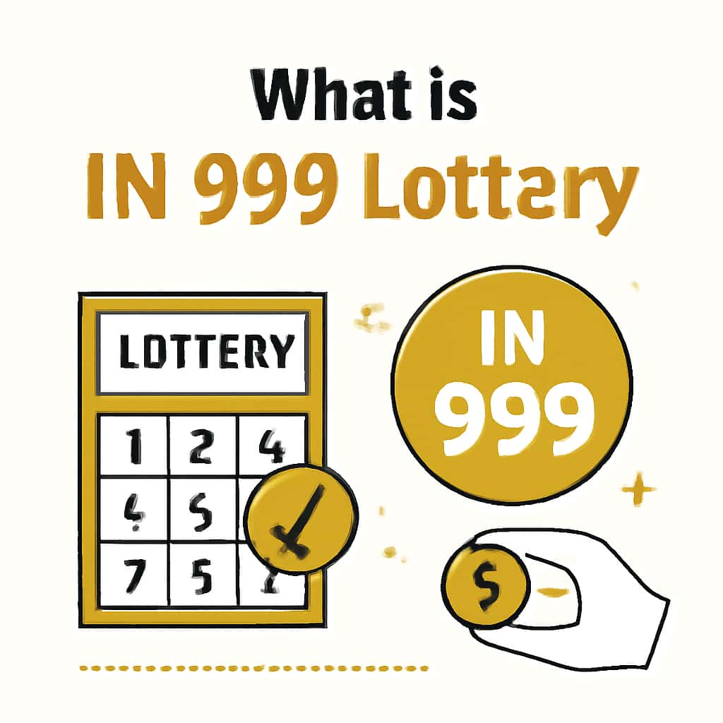 An educational diagram outlining the features and functionalities of the IN 999 Lottery platform.